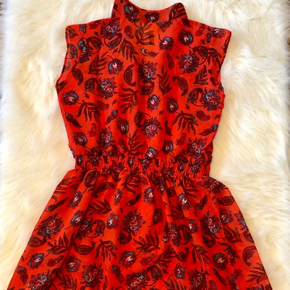 🔥YEP ME🔥SHELIA KURTI INDIAN TUNIC SLEEVELESS TOP RED SMALL NWT - Picture 3 of 4